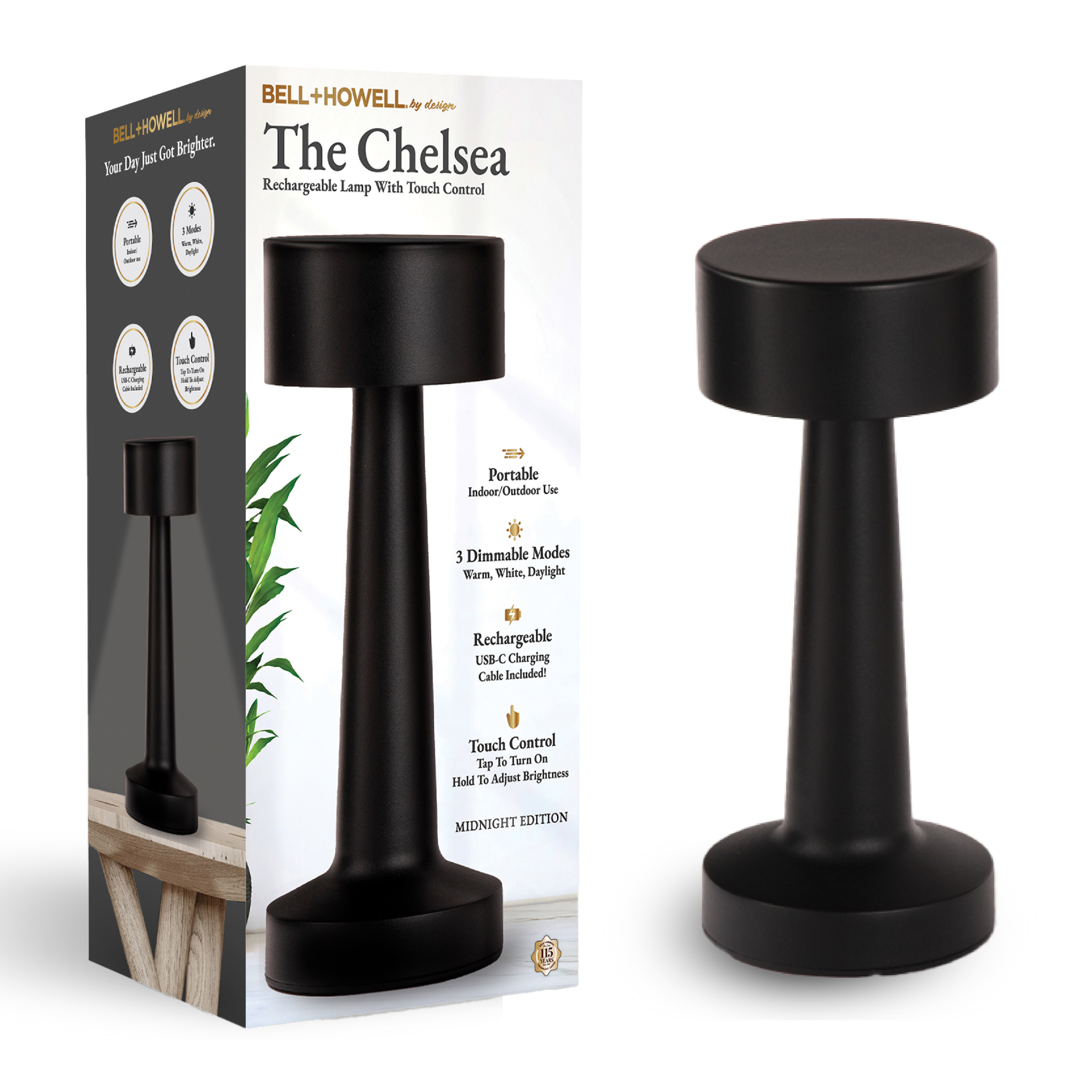 Bell+Howell Chelsea Cordless Table Lamp - Gallery 13