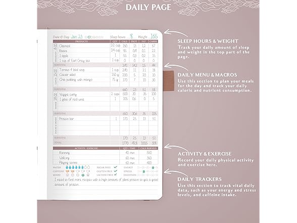 6 Month Wellness Planner & Food Journal