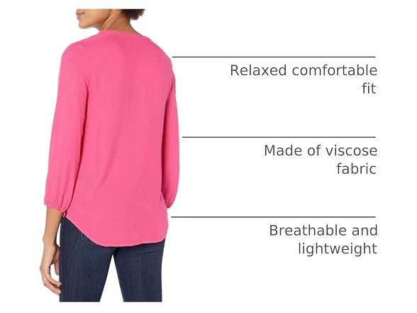 Amazon Essentials Women 3/4 Sleeve Button Shirt
