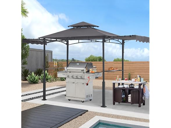 ABCCANOPY Grill Gazebo 14x5 with 2 Side Awnings