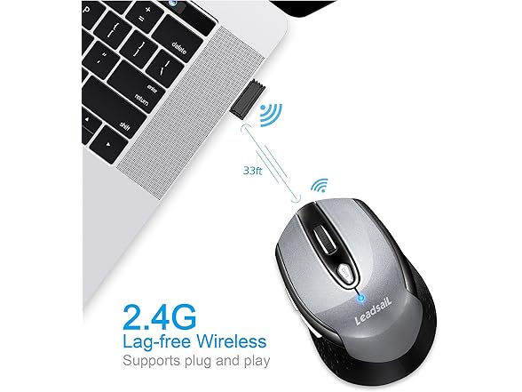 LeadsaiL Slim Wireless Mouse