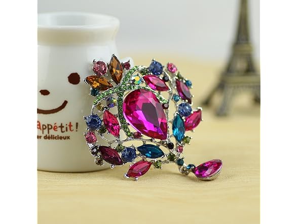Merdia Created Crystal Brooch