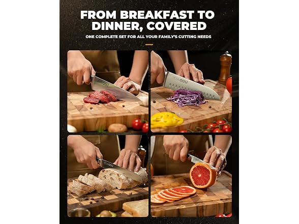 2025 Kitchen Knife Set with Block