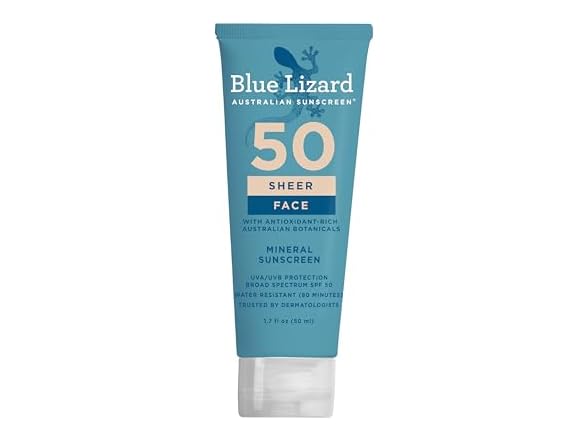 Blue Lizard Sheer Face Mineral SPF 50 Sunscreen