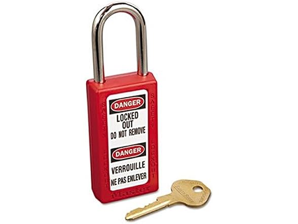 Master Lock Red Thermoplastic Zenex 6 Pin