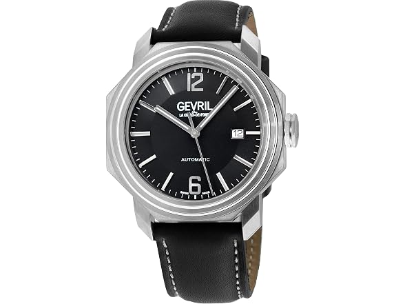 Gevril Men's Canal St Automatic Watch, Genuine Lea