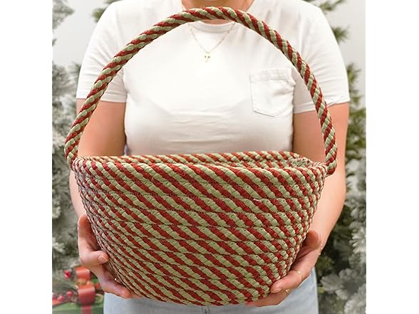 Colonial Mills Twist Basket - Red/Green