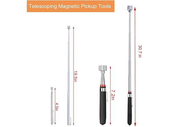 KITEVICH AAP-Auto-132 3 Pack Telescoping Magnet