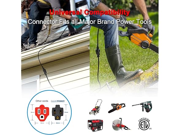 Clear Power 50 ft HD Outdoor Extension Cord 12/3