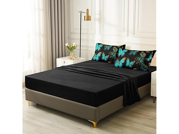 Chumerry Black and Gold Butterfly Comforter