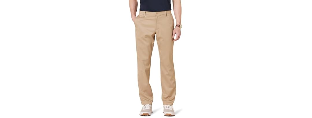 Amazon Essentials Men's Athletic-Fit Moisture-Wicking Stretch Golf Pants with Active Waistband (Available in Big & Tall), Khaki Brown, 60W x 28L