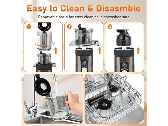 FAB&DELUXE Cold Press Juicer - 34oz