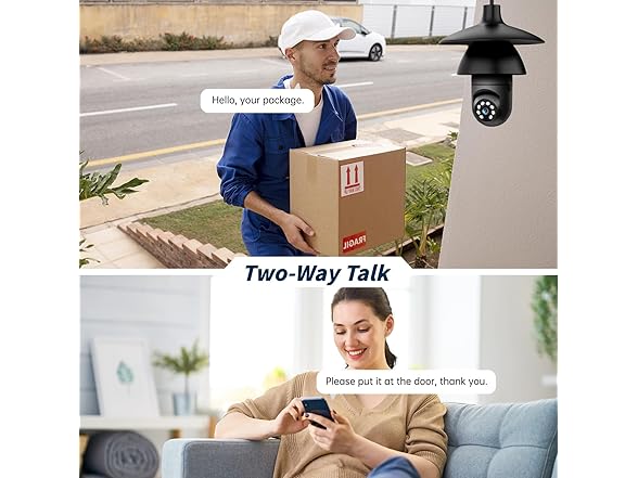 Gianteye 2K Light Bulb Security Camera