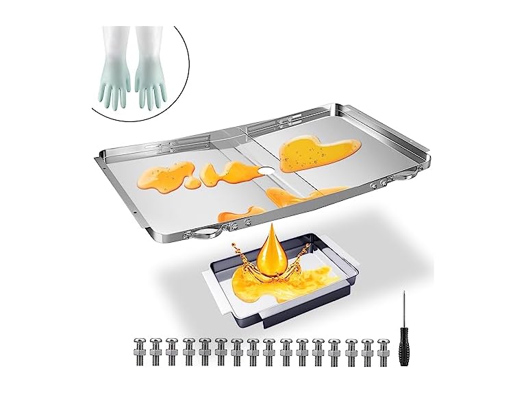 KOSGHO Grill Grease Tray Set, XL