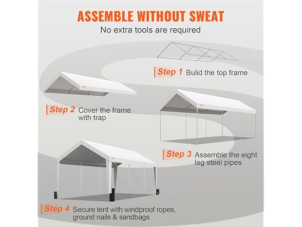 Carport, 10x20 ft Heavy Duty Car Canopy Garage