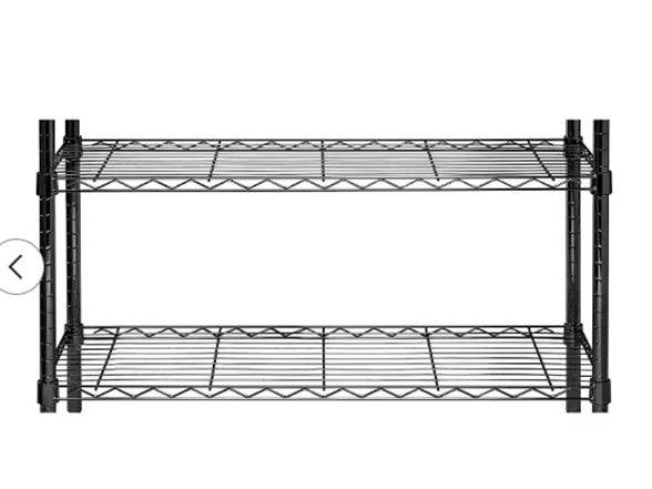 J&V Textiles 7056-BK 3-Tier Shelving Unit