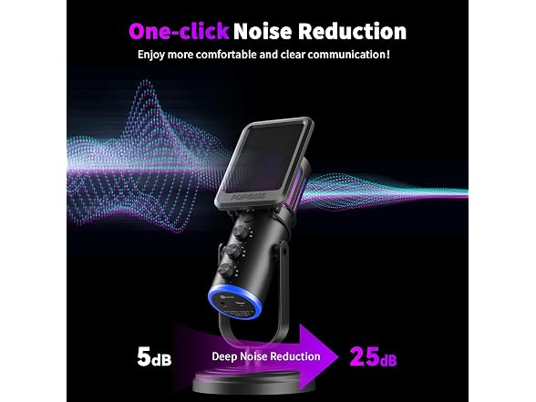 PUPGSIS Gaming Mic RGB Noise Cancel
