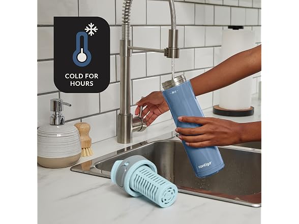 Contigo Clybourn FreeFlow Filter Water Bottle Dark Ice