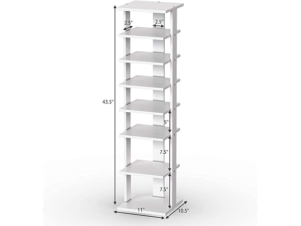 Squareful 7-Tier Wooden Shoe Rack