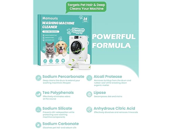 Mamouris Washing Machine Cleaner Tablets