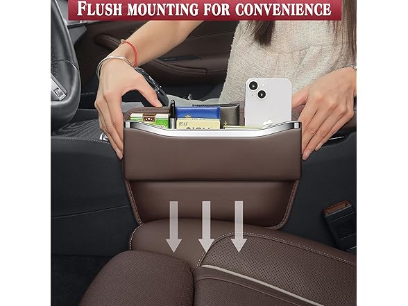 HALOYIVGO Car Seat Gap Filler - 2pk Brown