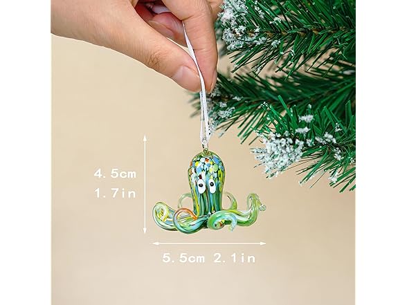 HXSCOO 2'' Art Glass Octopus