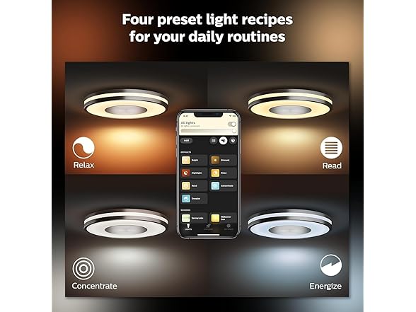 Philips Hue Being Ceiling Light, Black - White Ambiance