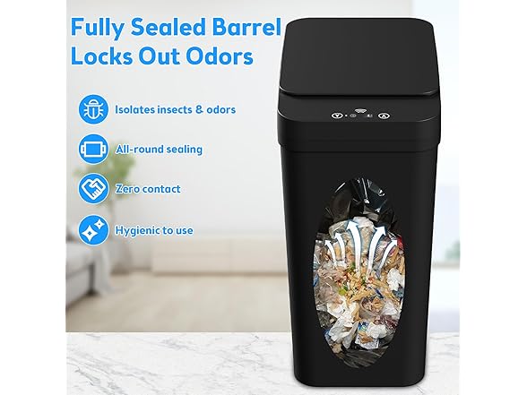 KOEYLE Bathroom Trash Can with Lid, 2PK