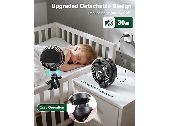 FRIZCOL Portable Stroller Fan