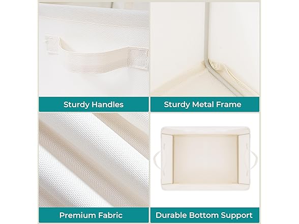 Storage Basket Bins with Metal Frame