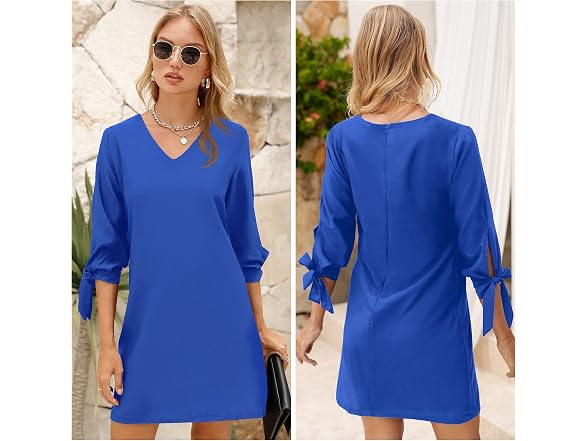 Belongsci Women Summer Dress Dress Q2: Light Blue
