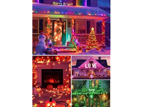 Brightown Smart Christmas Lights Outdoor, 100 LED