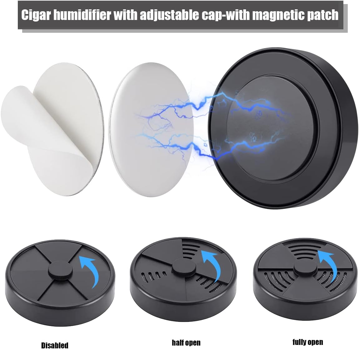 2 Pack Round Adjustable Cigar Humidifier - Gallery 13