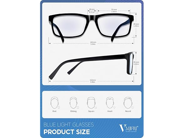 VMJFBJ Blue Light Blocking Glasses