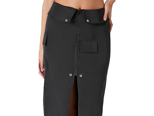 Forever 21 (S) Split-Hem Cargo Maxi Skirt