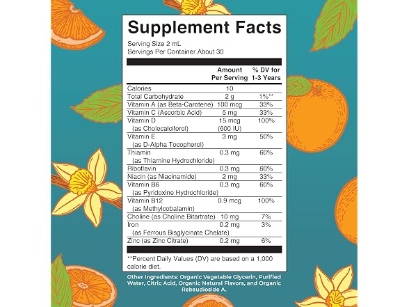 MaryRuths Organics Toddler Multivitamin Drops 2oz