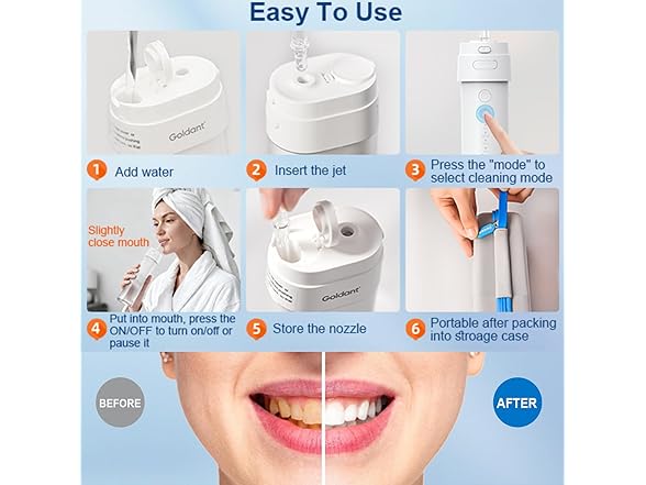 Black Portable Water Flosser
