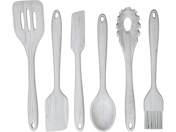 Wilton Marble Silicone Kitchen Utensils Set, 6-Piece