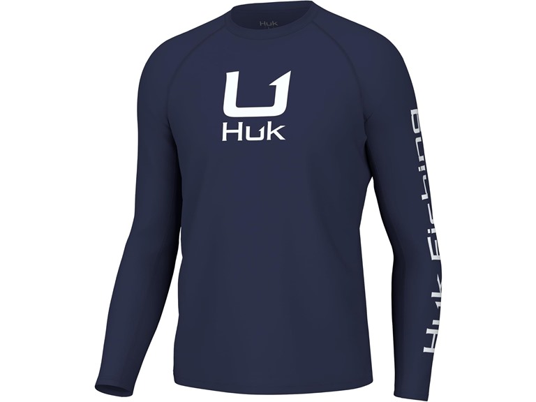HUK Men's Standard Icon X Crew, Long-Sleeve Performance Fishing Shirt