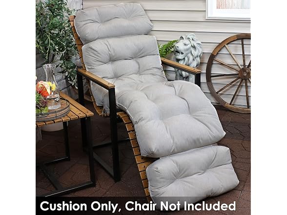 Sunnydaze 75-Inch 300 D Olefin Tufted Outdoor Chaise Cushion - Gallery 7