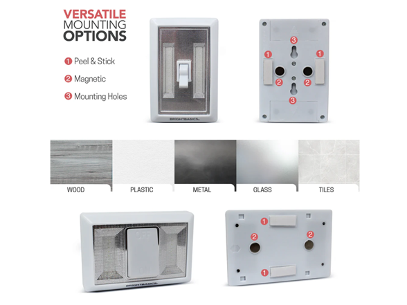 Aduro 2Pk Universal Wireless LED Portable Light Switch