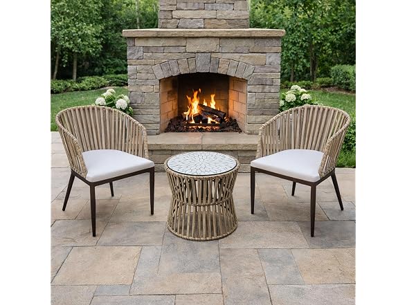 Alpine Corporation VTFAM158A Metal Outdoor Bistro Set