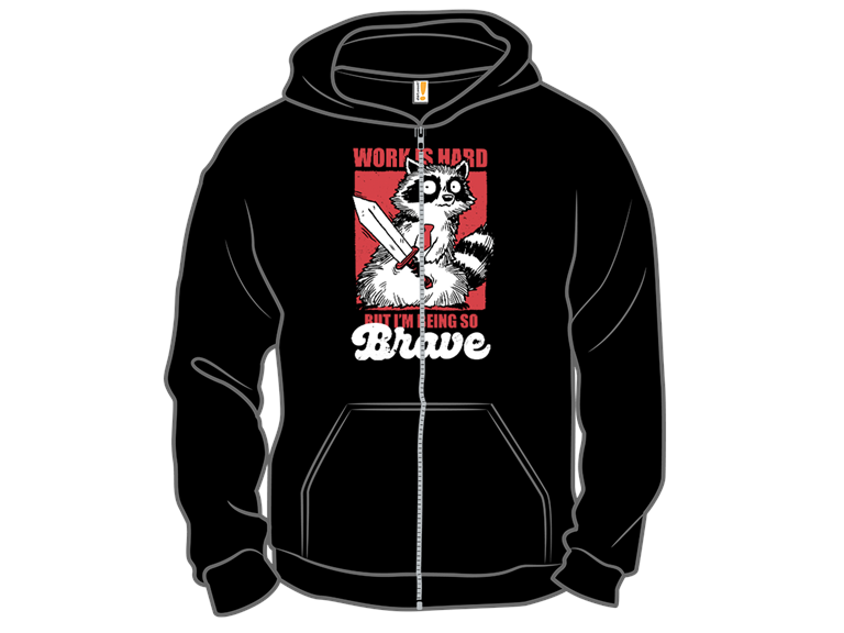 Raccoon Brave at Work