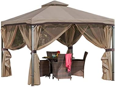 $105.99 Christopher Knight Home CKH Skyline Gazebo, Nutmeg dealfomo