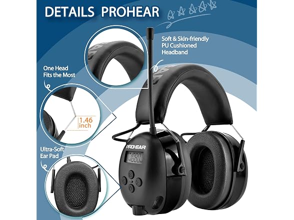 PROHEAR Bluetooth Radio Headphones