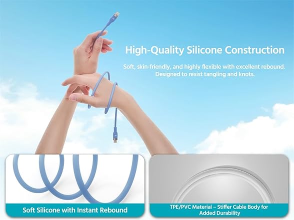 Monoprice USB-C Cable 6ft Blue