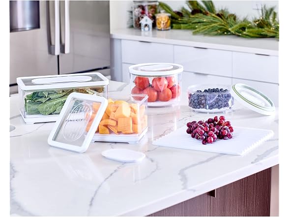 iDesign Fridge Produce Bin, Clear/White
