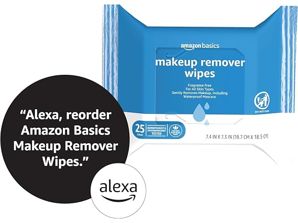 Amazon Basics Makeup Remover Wipes 25ct