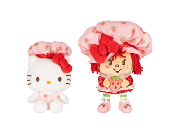 $16.99, Was $34.99, 51% Off! Hello Kitty® - 8-Inch Strawberry Shortcake x Hello Kitty® Plush 2-Pack dealfomo