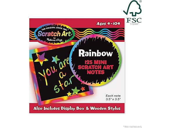 Melissa & Doug Scratch Art Rainbow Mini Notes